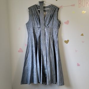 Heart of Haute 2xl blue grey Milan dress